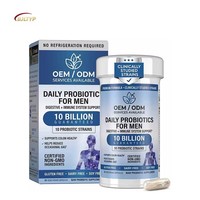 Fabrication sur mesure de capsules de probiotiques pour hommes, qualité supérieure, 100 milliards d'UFC, soin digestif, équilibre, OEM ODM
