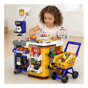 Carrito de Compras de Juguete, Supermercado, Caja Registradora, Escáner, Juego de Imitación de Mercado, Juego de Roles Educativo para Niños - Product Image 3