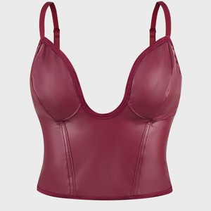 Top Corto da <span class=keywords><strong>Donna</strong></span> Vintage con Fiocco, Monocolore, Modellante, con Bottoni, Scollo a V, Lavorato all'Uncinetto, Stile Canotta, Bestseller Transfrontaliero - Product Image 2