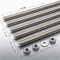 A2-70 Stainless Steel Right Hand Fully Threaded Rod M14-M36 Solid Full Thread Stud Plain Finish Outdoor Building Fixing Parts