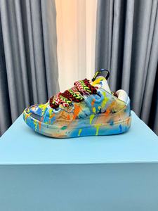 Luxurious designer men's and women's graffiti comfortable <b>lace</b>-up breathable anti-slip high-heel walking and running shoes - Product Image 3