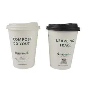 Hot Sale biodegradable disposable PLA coated paper coffee cup