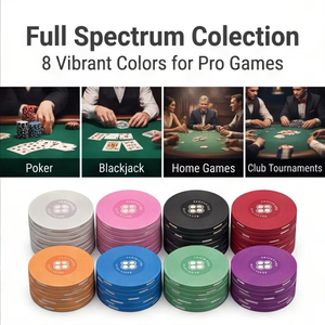 Jetons <span class=keywords><strong>de</strong></span> <span class=keywords><strong>poker</strong></span> en céramique à motif trèfle <span class=keywords><strong>de</strong></span> 43 mm - Finition mate durable et écologique - Jetons <span class=keywords><strong>de</strong></span> casino haut <span class=keywords><strong>de</strong></span> gamme pour le marché américain/européen - Product Image 3