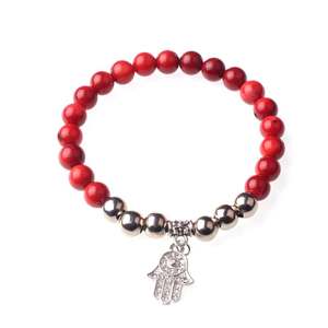 प्राकृतिक रत्न <span class=keywords><strong>Hamsa</strong></span> हाथ मनके खिंचाव कंगन नजर आकर्षण लटकन 8mm पत्थर संरक्षण हीलिंग क्रिस्टल खिंचाव के मनके - Product Image 1