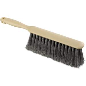 Boardwalk BWK5408 4.5 pulgadas Cepillo de 3.5 pulgadas Cepillo de limpieza de pisos con mango de plástico polipropileno color gris - Product Image 2