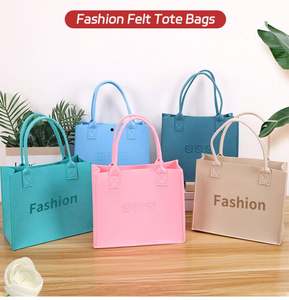 Bolsa de Compras de Fieltro Ecológica con Logotipo Personalizado, Bolsa de Mano Duradera de Gran Capacidad para Mujer, para Ir de Compras, para Chicas - Product Image 2
