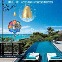 Motor para Molinillo de Viento Metálico con Control Remoto y Luces LED de 7 Colores, Alimentado por Energía Solar, Impermeable, Luz Nocturna Colgante 3D con Rotación Bidireccional