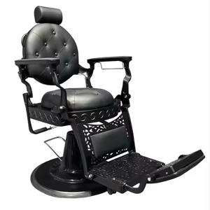 Sillón de Barbería Hidráulico Vintage de Alta Resistencia - Sillón de Peluquería Reclinable - Product Image 1