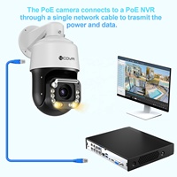 Cámara PTZ 4COVR para Exteriores 4K, Visión Nocturna a Todo Color, Zoom Óptico 20x, 8MP, IA, Seguimiento Automático, CCTV, Cámara de Seguridad de Alta Velocidad PTZ 4K