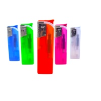 Briquet de cuisine électronique jetable coupe-vent en plastique au butane, design classique de haute qualité, flamme réglable, facile à utiliser pour