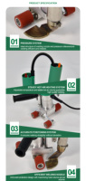 Robot de soudage manuel 4200W 40MM, certifié CE ISO, garantie 2 ans, pour la soudure de membranes imperméables en PVC TPO pour tunnels ferroviaires