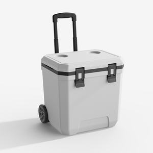 Nevera Portátil de Alto Rendimiento de 24QT <span class=keywords><strong>para</strong></span> Cadena de Frío, Caja de Plástico con Cierre <span class=keywords><strong>para</strong></span> Picnic, con Asa y Ruedas - Product Image 1