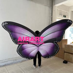 Costume de papillon gonflable lumineux à LED pour adulte, tenue d'Halloween - Product Image 3