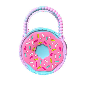 <b>Cute</b> Food&Fruit--Shaped Silicone Crossbody Bags Set - Beaded Handle Handheld <b>Purse</b> for Kids & Women - Product Image 1