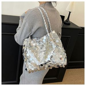 Bolso de Hombro Brillante y Moderno para Mujer, con Lentejuelas, Gran Capacidad, Estilo Glitter - Product Image 4