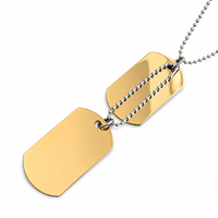 Vente en gros de médailles d'identification personnalisées pour chiens en acier inoxydable, vierges, électroplaquées, avec marquage à chaud, sérigraphie et gravure personnalisée