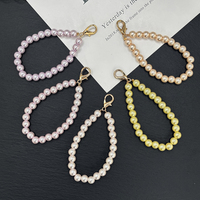 Correa Decorativa para Bolsos de Compras, Llaveros y Bolsos de Noche, Hecha a Mano con Perlas de ABS de Alta Calidad, Elegante y para Jóvenes