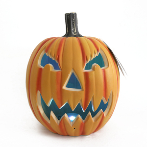 Halloween Funny 5-inch <strong>Pumpkin</strong> Bucket Glowing <strong>Ghost</strong> Creative Design <strong>Carved</strong> Haunted House Decorative Lantern Customizable Size - Product Image 1