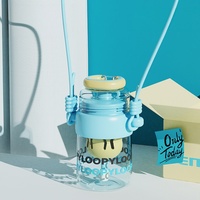 Nouvelle gourde d'été antichute en plastique pour filles, grande capacité, avec filtre et cordon, portable