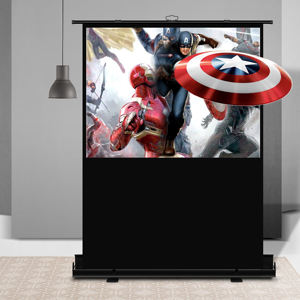 Pantalla de cine portátil para interiores y exteriores, pantalla de proyección de suelo con carcasa de aluminio 4:3 de 92 pulgadas, enrollable, fácil de llevar - Product Image 2