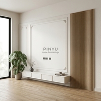 Armoire de chambre murale complète avec portes assorties, cloison de séparation, console décorative flottante et unité de rangement à tiroirs
