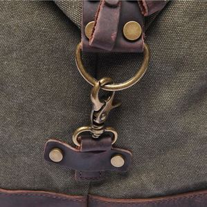 Échantillon gratuit Sac de voyage fourre-tout surdimensionné personnalisé en toile avec garniture en cuir véritable, sac à bandoulière pour week-end, sac de nuit, bagage à main - Product Image 3