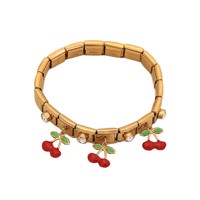 Bracelet manchette élégant et tendance en acier inoxydable plaqué or 18 carats avec zircon, ligne fluide minimaliste, esthétique, mode féminine