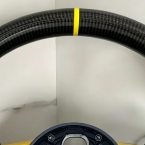 Volant en fibre de carbone jaune en promotion pour <span class=keywords><strong>Audi</strong></span> A3 A4 A5 A6 A7 A8 R8 A4 B8 C7 B6 RS6 RS3 8V <span class=keywords><strong>SQ8</strong></span> SQ5 Q3 Series - Product Image 3