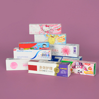 Senang02 vendre à bas prix boîte d'emballage de pâte à dents colorée processus d'impression multiples boîte de papier dentifrice