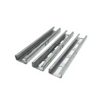 Profilé en C galvanisé solaire 41*41 en acier inoxydable pour la décoration moderne des bâtiments de bureaux avec trous rainurés