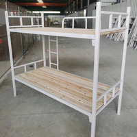 Lit superposé en acier robuste sur mesure avec barrière de sécurité, échelle robuste, lit double en métal durable pour dortoir scolaire, auberge de jeunesse, personnel