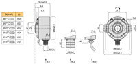 Encodeur rotatif optique incrémental Hengxiang K60 100-2500 PPR Protection IP65 DC5V-30V