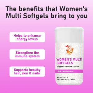 Disponible OEM ODM: Cápsulas blandas multivitamínicas para mujeres con vitamina A y calcio que ayudan a mejorar los niveles de energía y apoyar la salud del cabello y la piel. - Product Image 2