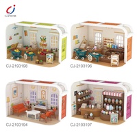 Boneka Miniatur Aksesoris Baru Bayi Diy Mainan Rumah Boneka Bermain Set Toko Roti Kue Mainan Berpura-pura Bermain Rumah Boneka