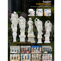 Statues de déesse quatre saisons en pierre de marbre naturel grandeur nature sculptées à la main de Style européen MILY à vendre