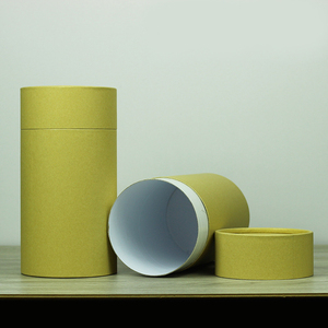 Hộp giấy kraft hình trụ đựng thực phẩm, màu nâu, đóng gói dạng lọ tròn, sản xuất OEM bán buôn - Product Image 6