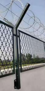 358 Clôture de sécurité anti-coupure ClearVu Design Porte battante électrique pour la protection du périmètre de l'aéroport Clôture de jardin en métal de 2m pour les maisons - Product Image 2