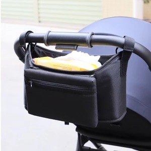 Wheelchair Armrest Side Storage Bag with Multiple Pockets Storage Bag with Reflective Strip Stroller Hanging Bag - Product Image 2