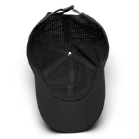 Gorra de Béisbol Ajustable de Color Sólido Perforada, 100% Poliéster, de Secado Rápido, Transpirable, con Logotipo Personalizable, Unisex, Gorras de Golf Lisas