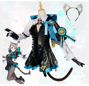 Más tamaño <span class=keywords><strong>Genshin</strong></span> <span class=keywords><strong>Impact</strong></span> personaje Cosplay trajes Fontaine Lynette Cos disfraz mago Lynette Cosplay disfraz Halloween Cosplay - Product Image 1