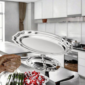 Bol à dessert ovale moderne en acier inoxydable 304, sans BPA, écologique, pour fêtes, coupes à glace, gâteaux et thé de l'après-midi à domicile - Product Image 3