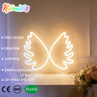Letrero LED de Neón con Alas de Ángel, Luz de Pared Atenuable, Decoración Romántica para el Hogar, Dormitorio, Boda, Fiesta, Regalo Ideal para Parejas