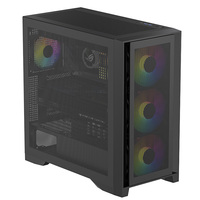 Boîtier pour ordinateur de jeu Panneau maillé haut de gamme Boîtier pour PC de jeu ATX Démontage facile Étuis pour ordinateur et tours Cabinet CPU pour pièces de PC