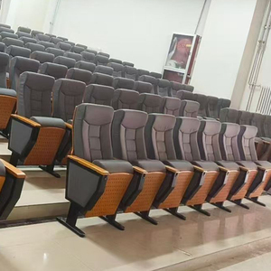 Chaises de théâtre en tissu gris au design moderne, pour auditorium scolaire, église, pieds en métal pliables, utilisation à domicile ou au <span class=keywords><strong>bureau</strong></span> - Product Image 5
