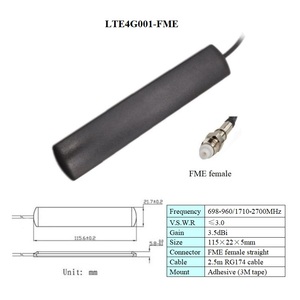 Sma fme fakra tăng cao trong nhà sử dụng chất kết dính gắn kết Omni hướng <span class=keywords><strong>2.4GHz</strong></span> Wifi GSM 3G 4G LTE 5g vá ăng ten xe - Product Image 6