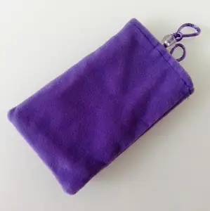 Bolso de terciopelo para teléfono móvil, cordón de cuerda, bonito estilo personalizado, para regalo promocional, nuevo estilo