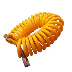 Factory Direct Sale Braided Spring Flexible Spiral Nylon Brake Air Hose For Semi-Trailer Tractors