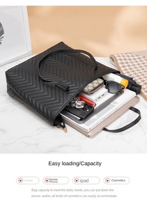 กระเป๋าสะพายไหล่ PU ขนาดใหญ่สำหรับผู้หญิง ฤดูใบไม้ร่วง ฤดูหนาว ดีไซน์เรียบง่าย ทันสมัย พกพาสะดวก เหมาะสำหรับการช้อปปิ้ง - Product Image 3