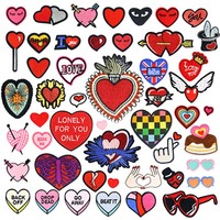 Étiquettes de vêtements brodées à la main en 3D, badges de logo de vêtements, patchs, rouge, noir, fille, patchs brodés pour vêtements