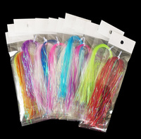 12 couleurs 1mm largeur arc-en-ciel ondulé Gliss brins simule les écailles de poisson/tentacules nouveau matériel de montage de mouches Flash irisé